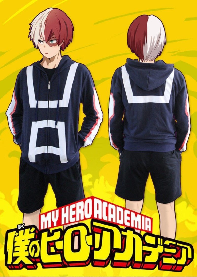 Shoto Todoroki Classic Cosplay My Hero Academia zipper Hoodie-My Hero Academia-Hoodie,meta-size-chart-Sublimated-Print-Hoodie-Size-Chart,My Hero Academia,Shoto Todoroki
