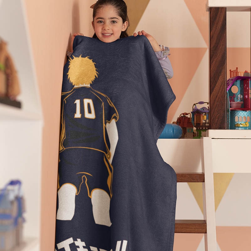 Shoyo Hinata Back Fly High Karasuno Haikyuu Throw Blanket