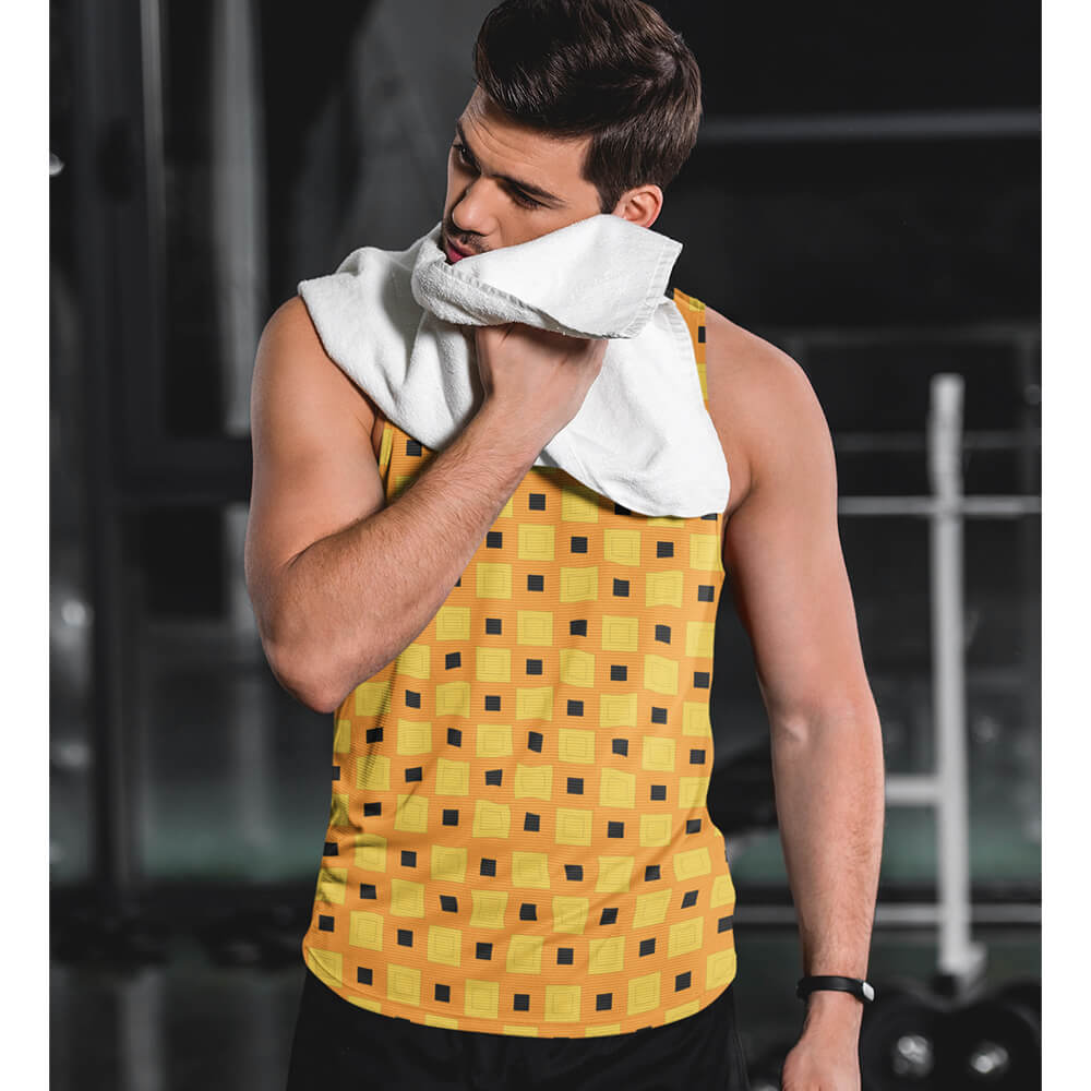 JoJo Narancia Yellow Black Pattern Tank Top
