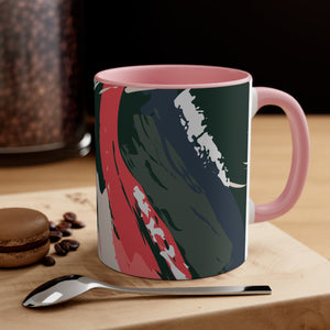 Aesthtic Brush Strokes Art Accent Coffee Mug, 11oz