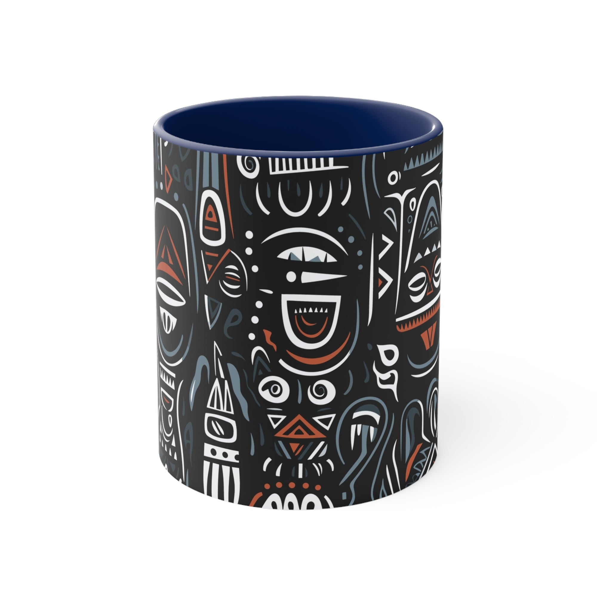 African Ivorian Ethnic Pattern Accent Coffee Mug, 11oz