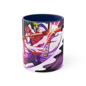 Pirate Hunter One Piece Zoro Accent Coffee Mug, 11oz