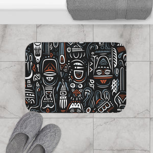 African Ivorian Ethnic Pattern Bath Mat