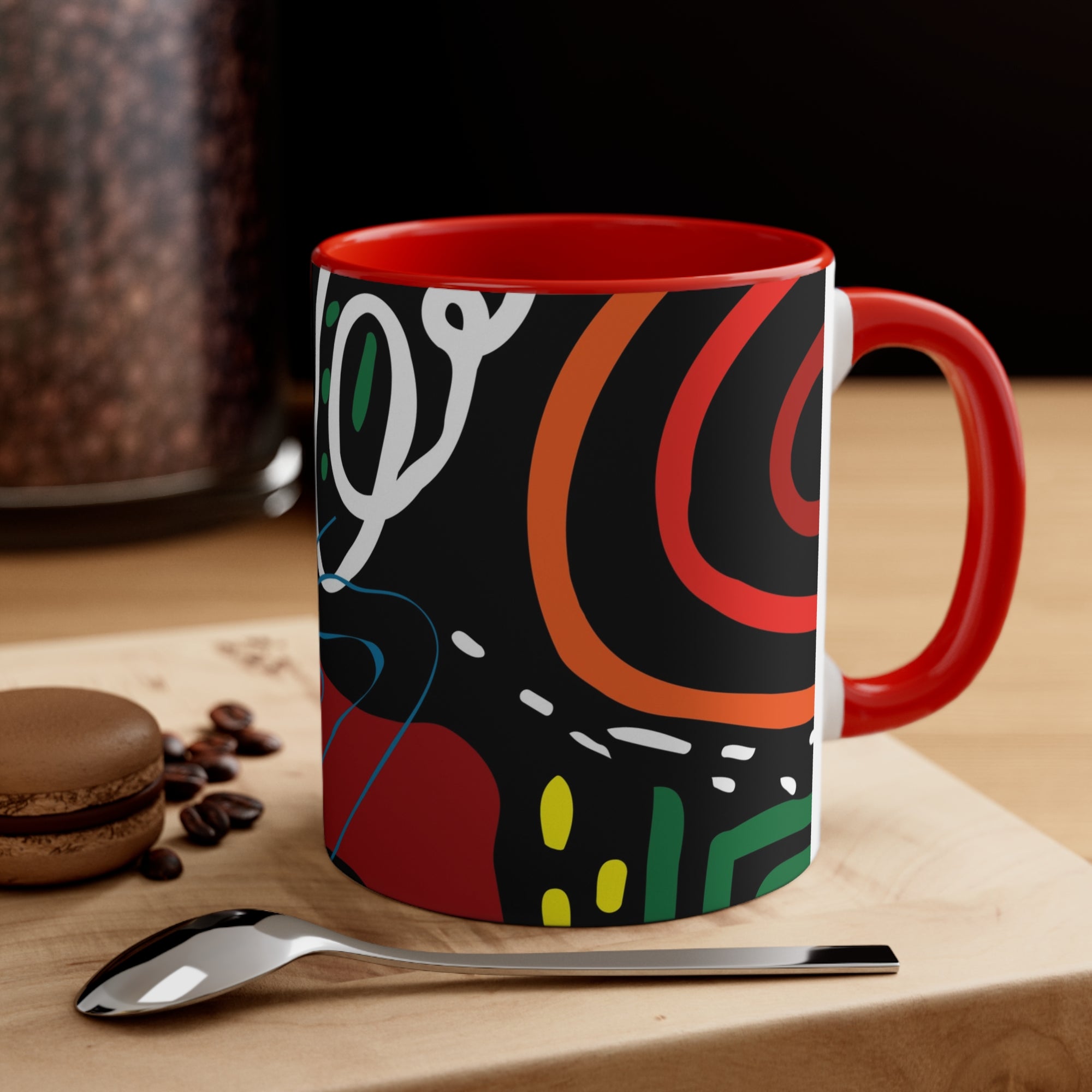 African Ethnic Graphic Art Accent Coffee Mug, 11oz