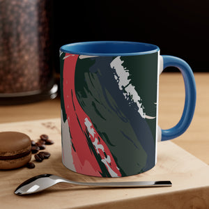 Aesthtic Brush Strokes Art Accent Coffee Mug, 11oz