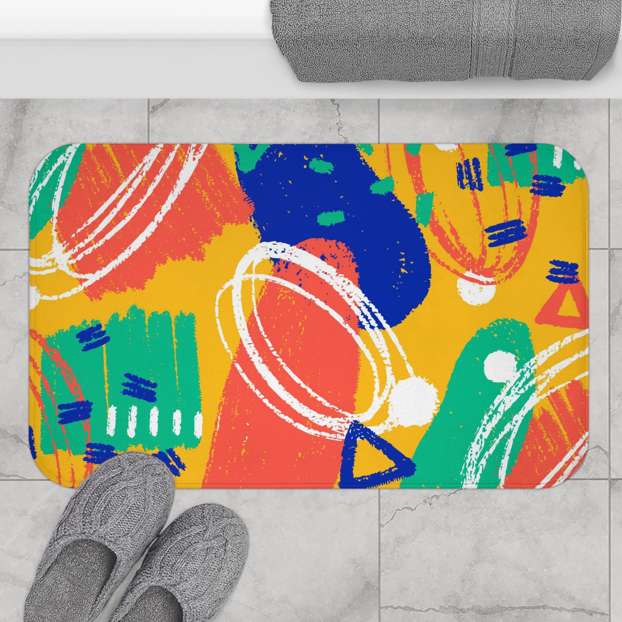 Abstractonism Color Fusin Bath Mat