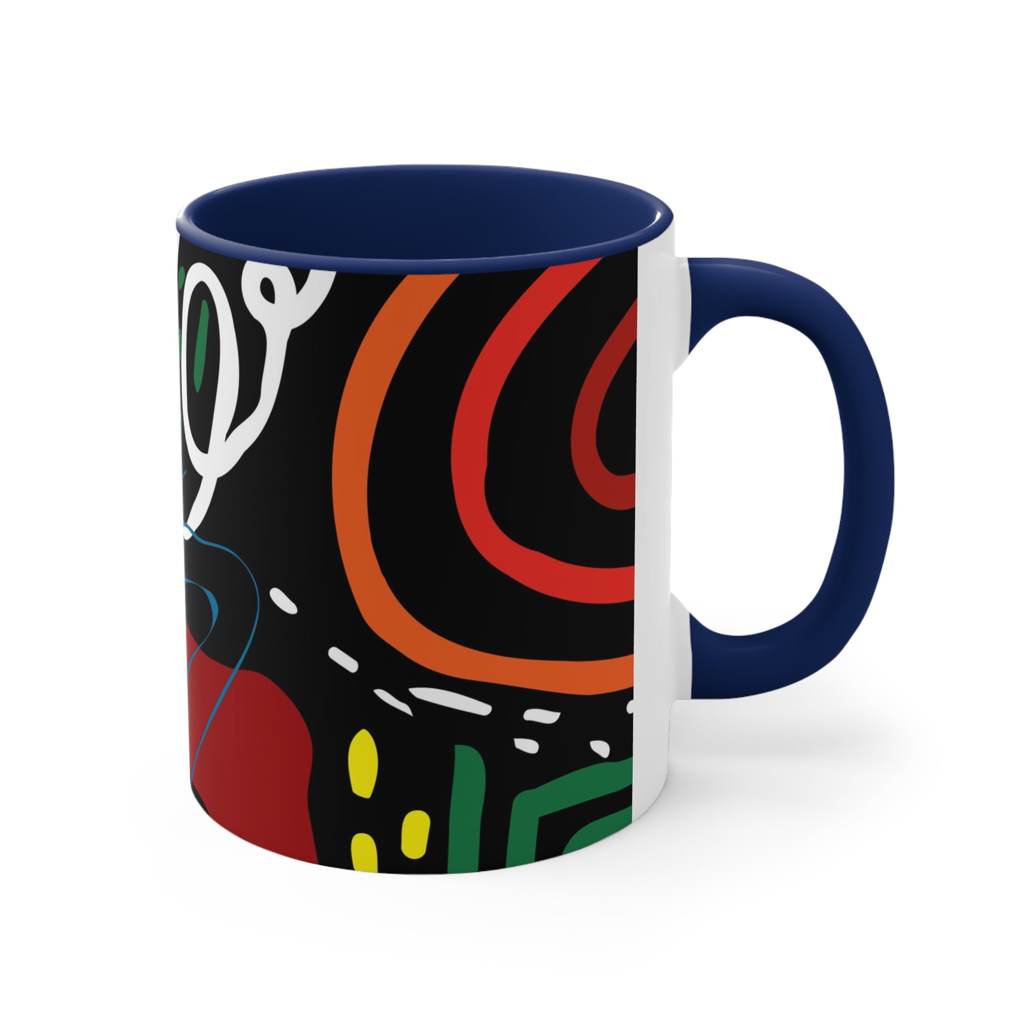 African Ethnic Graphic Art Accent Coffee Mug, 11oz