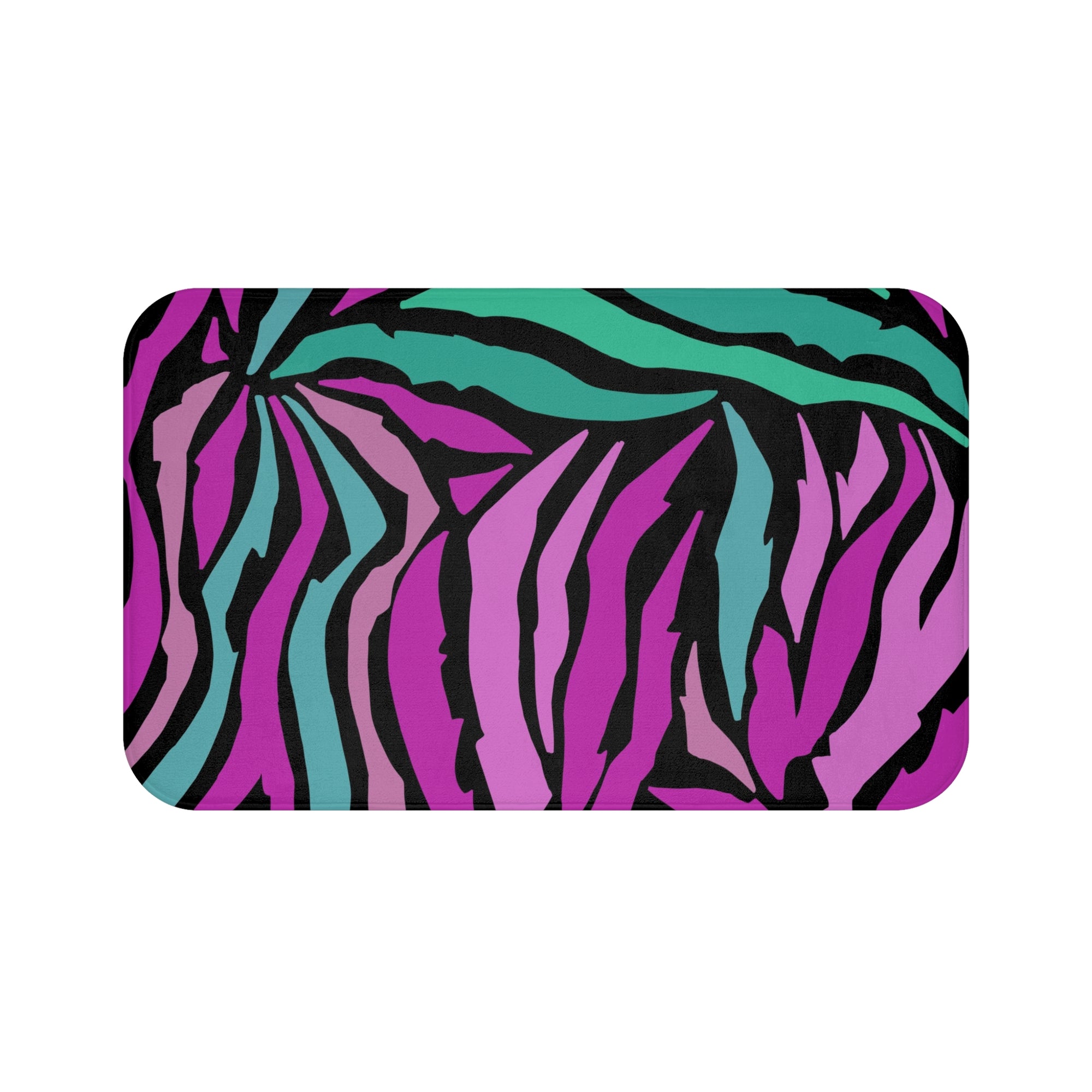 Zebra Colorfused Abstract Pattern Bath Mat