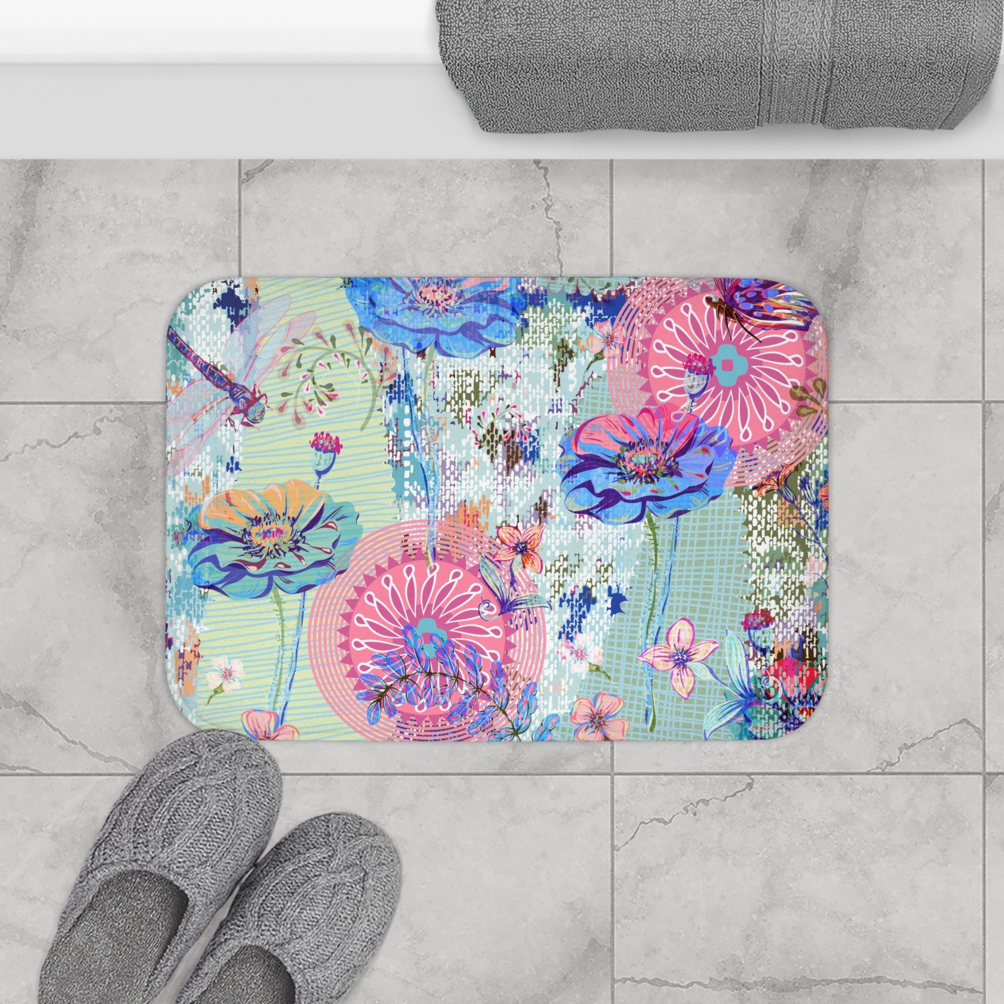 Color Of Fusion Abstract Art Bath Mat