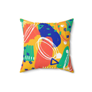 Abstractonism Color Fusin Spun Polyester Square Pillow