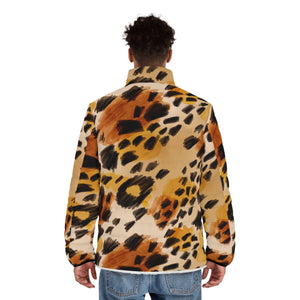 Tiger Skin Pattern Puffer Jacket