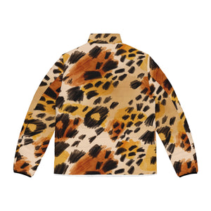 Tiger Skin Pattern Puffer Jacket