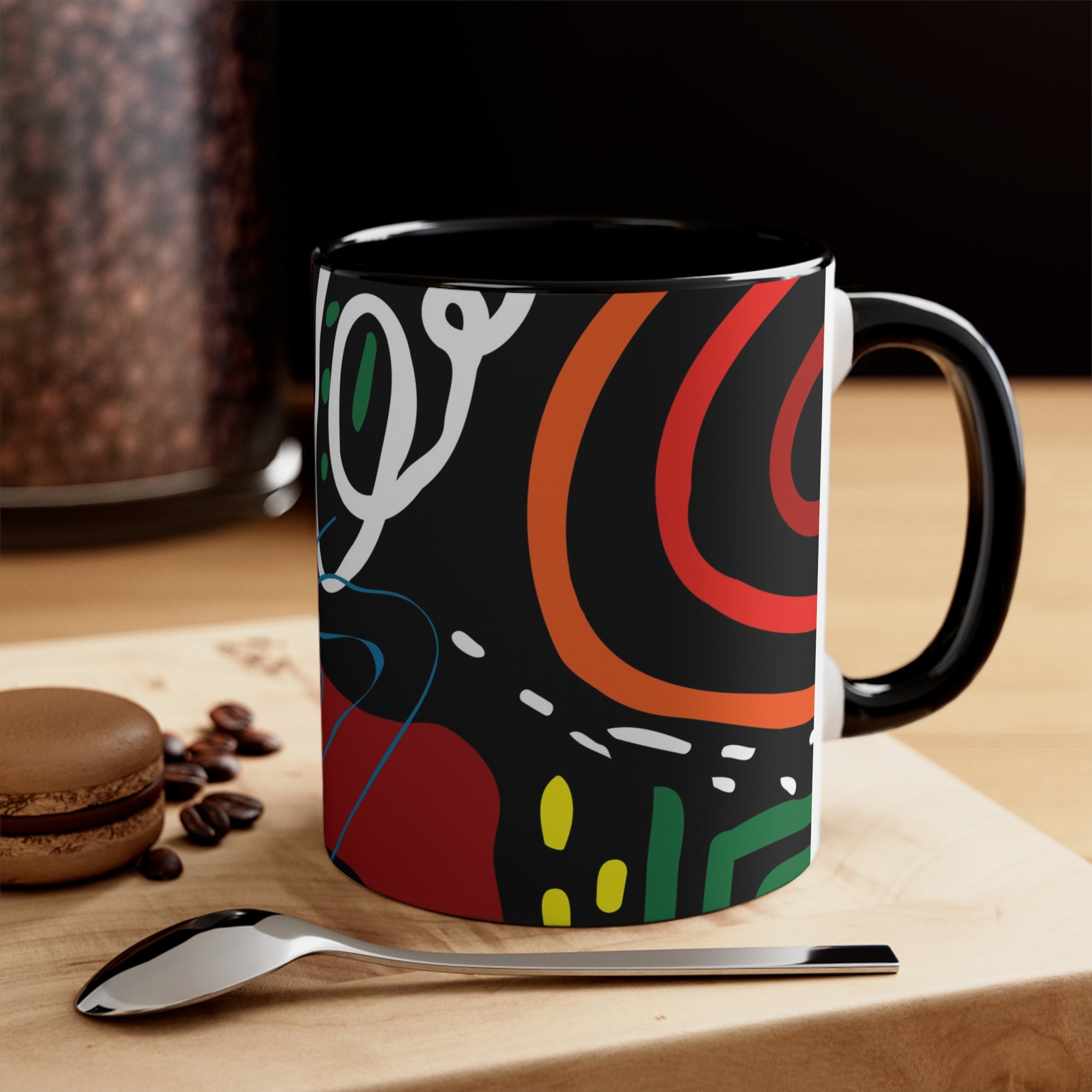 African Ethnic Graphic Art Accent Coffee Mug, 11oz