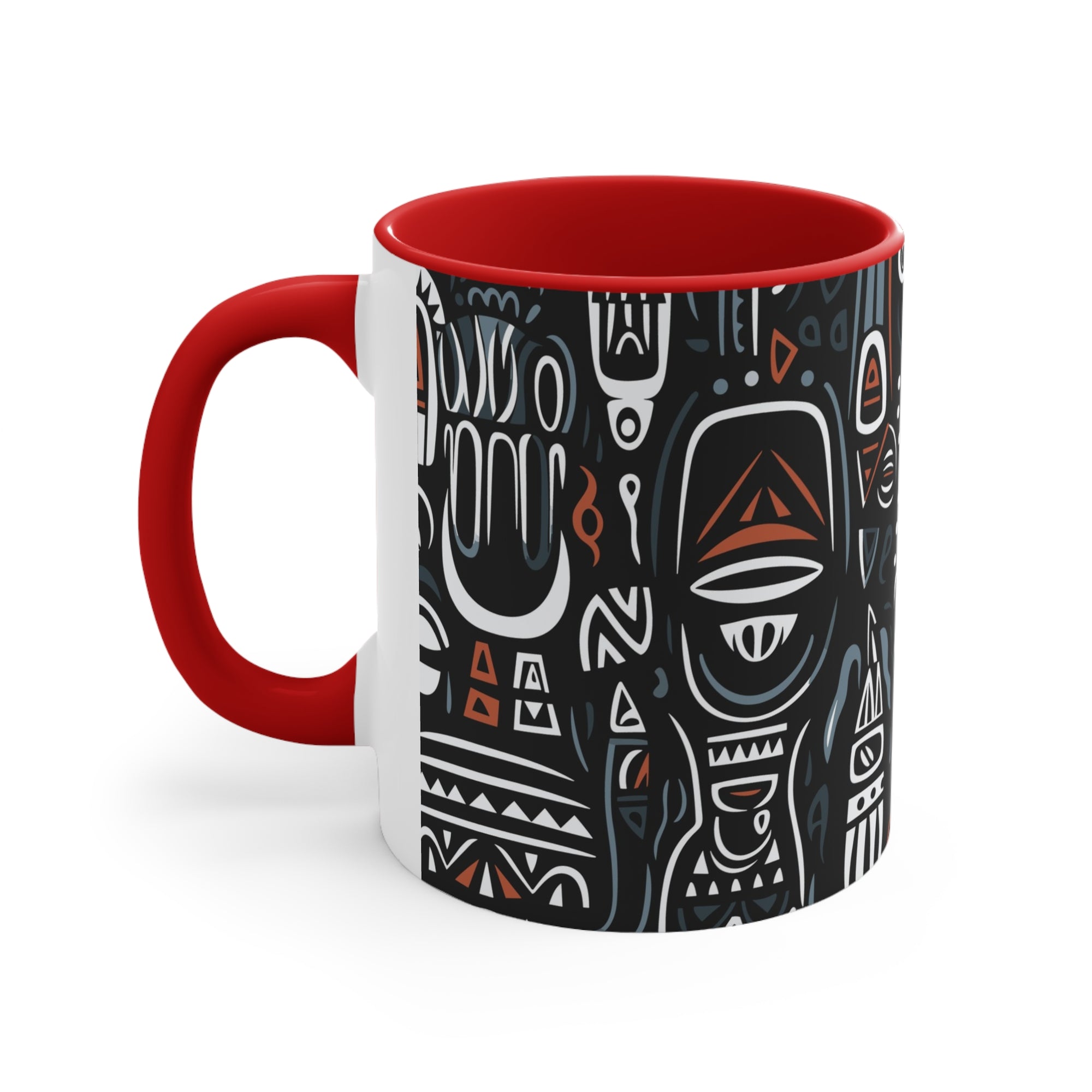 African Ivorian Ethnic Pattern Accent Coffee Mug, 11oz