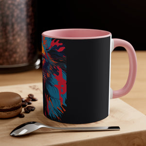 Colorinfused lion Art Accent Coffee Mug, 11oz