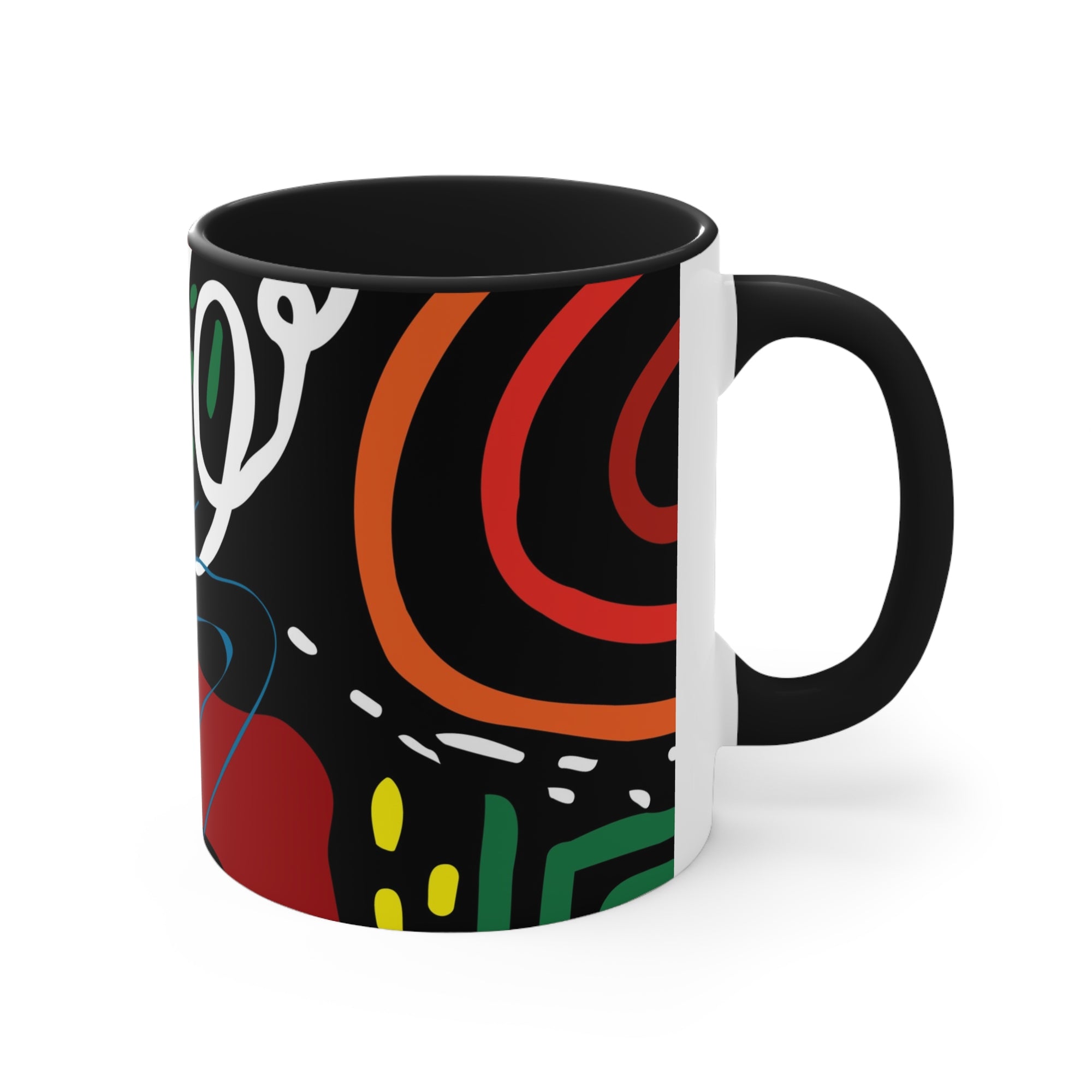 African Ethnic Graphic Art Accent Coffee Mug, 11oz