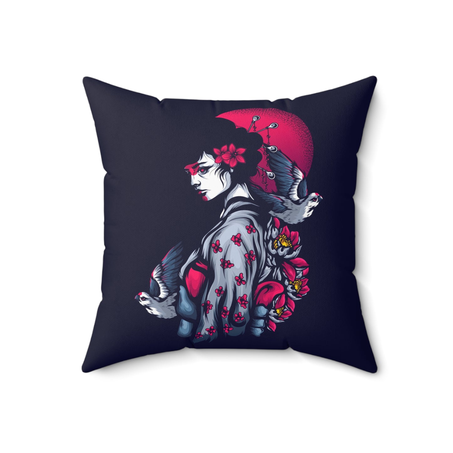 Story of A Geisha Aesthetic Spun Polyester Square Pillow