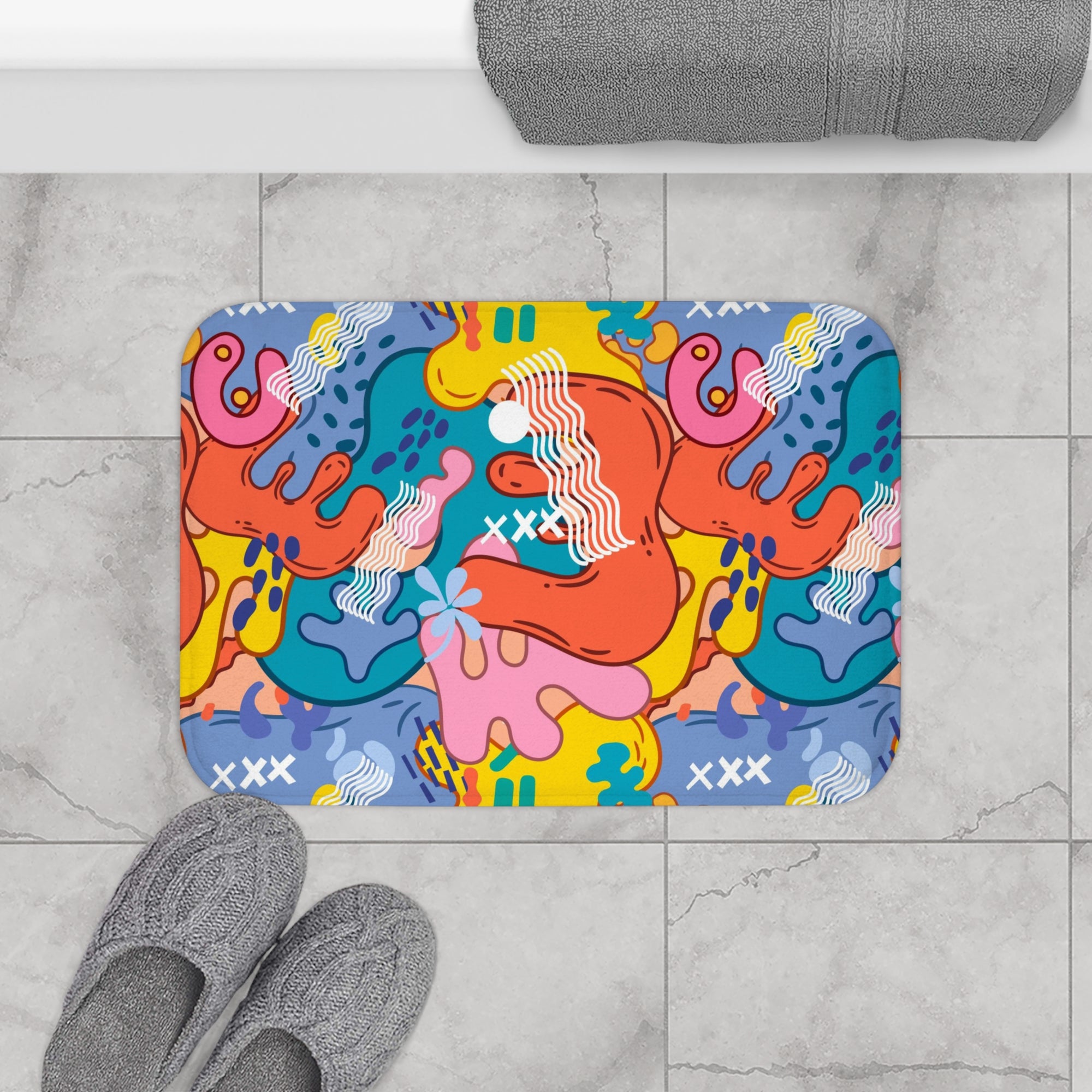 Harajuku Abstract Elemental Bath Mat