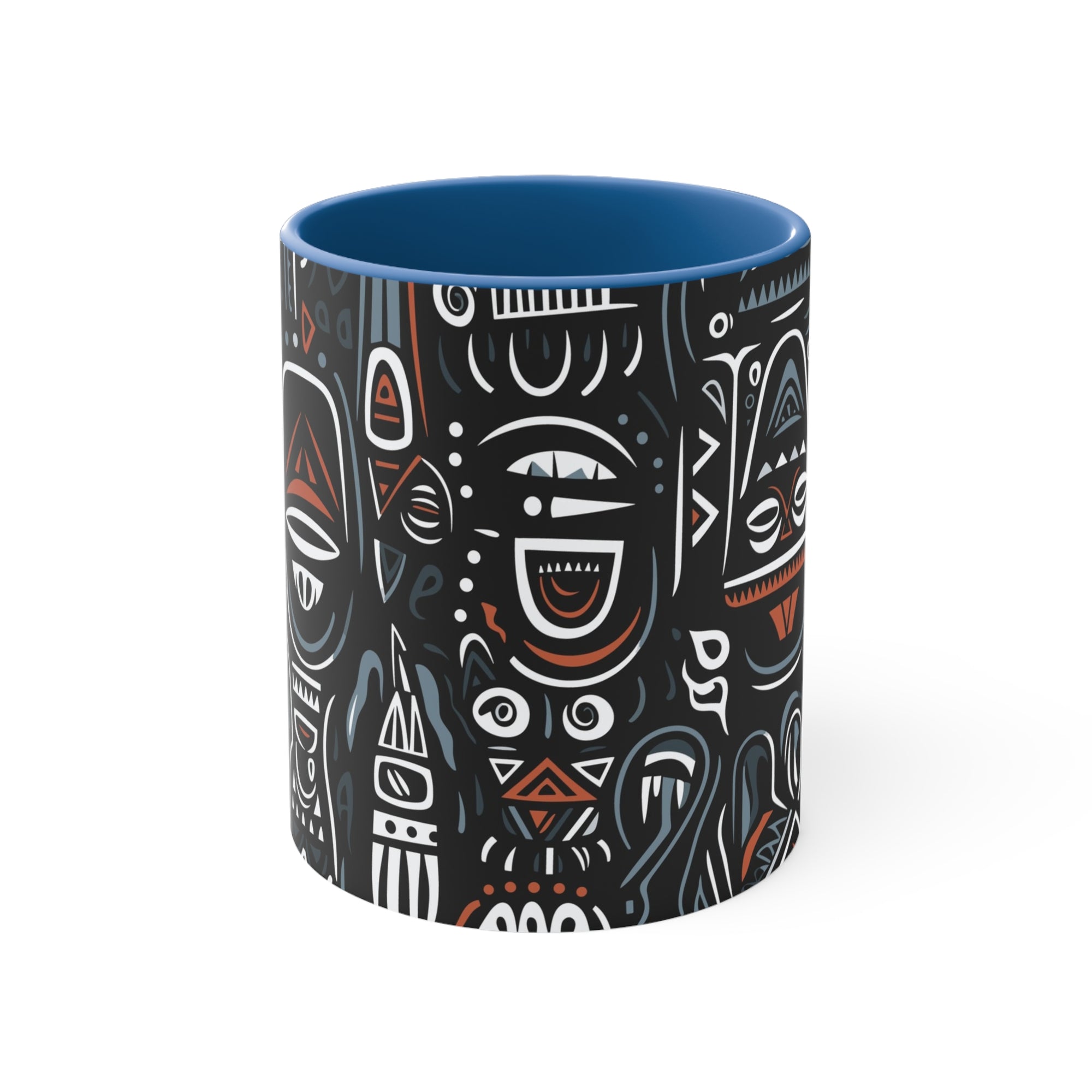 African Ivorian Ethnic Pattern Accent Coffee Mug, 11oz