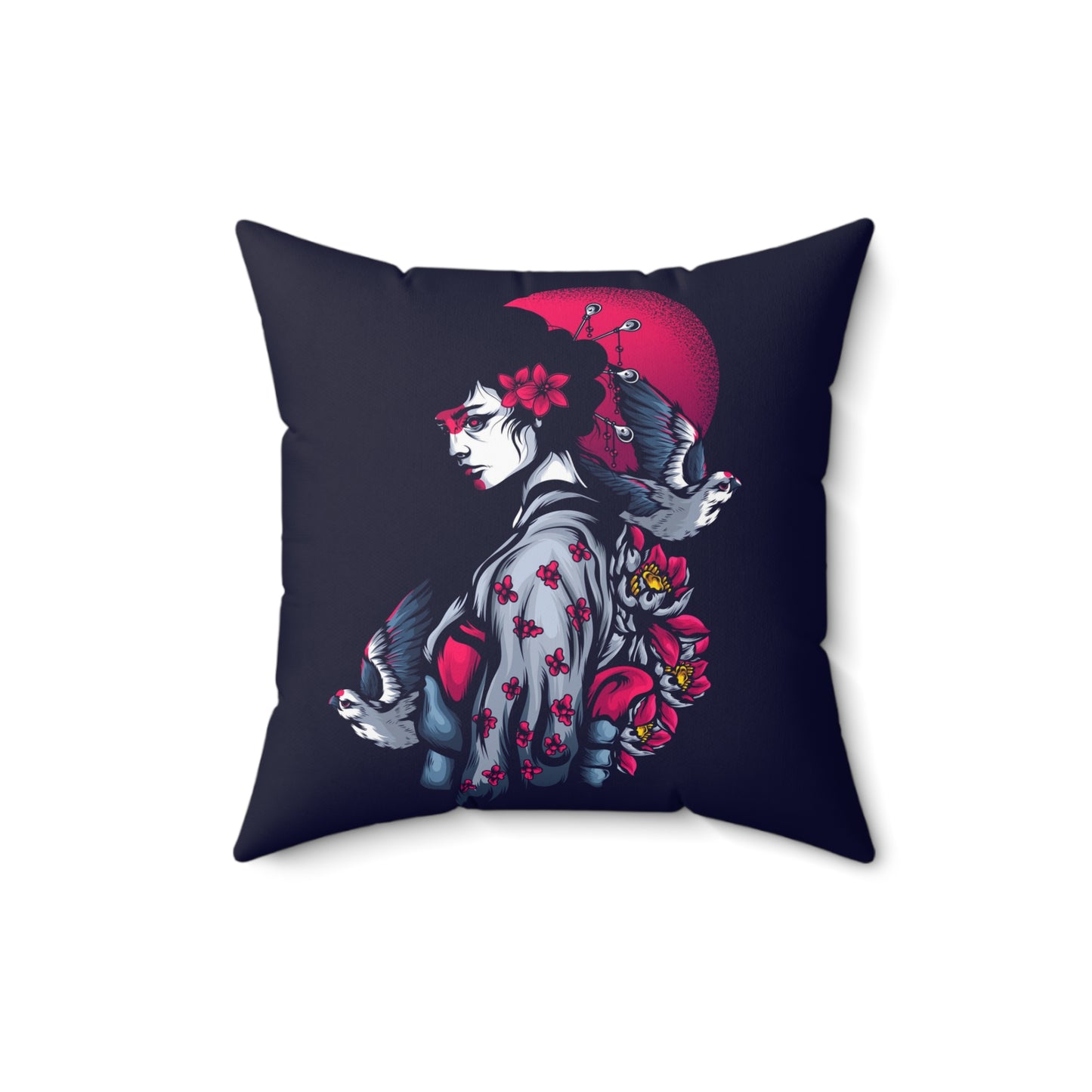 Story of A Geisha Aesthetic Spun Polyester Square Pillow