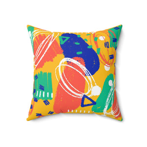 Abstractonism Color Fusin Spun Polyester Square Pillow