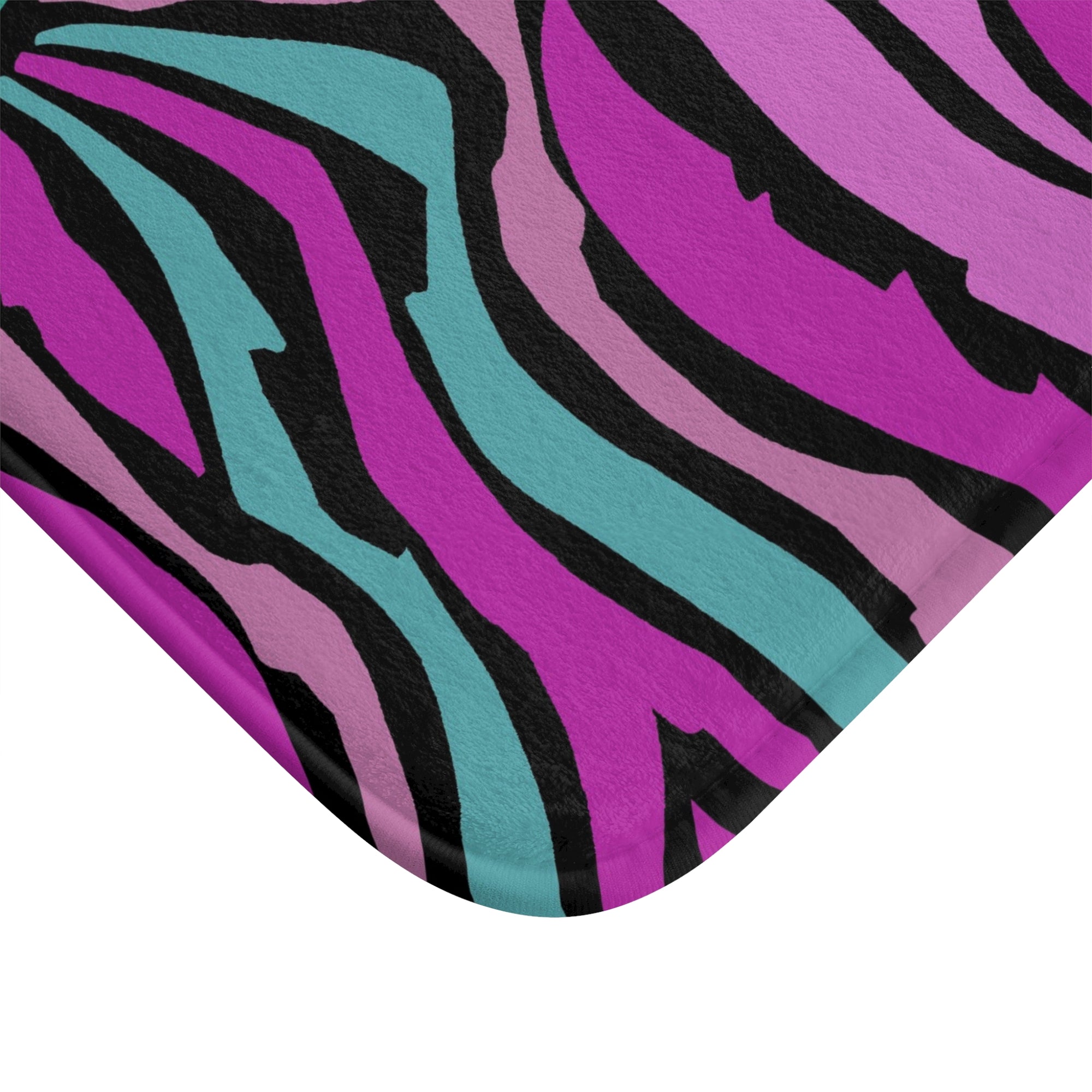 Zebra Colorfused Abstract Pattern Bath Mat