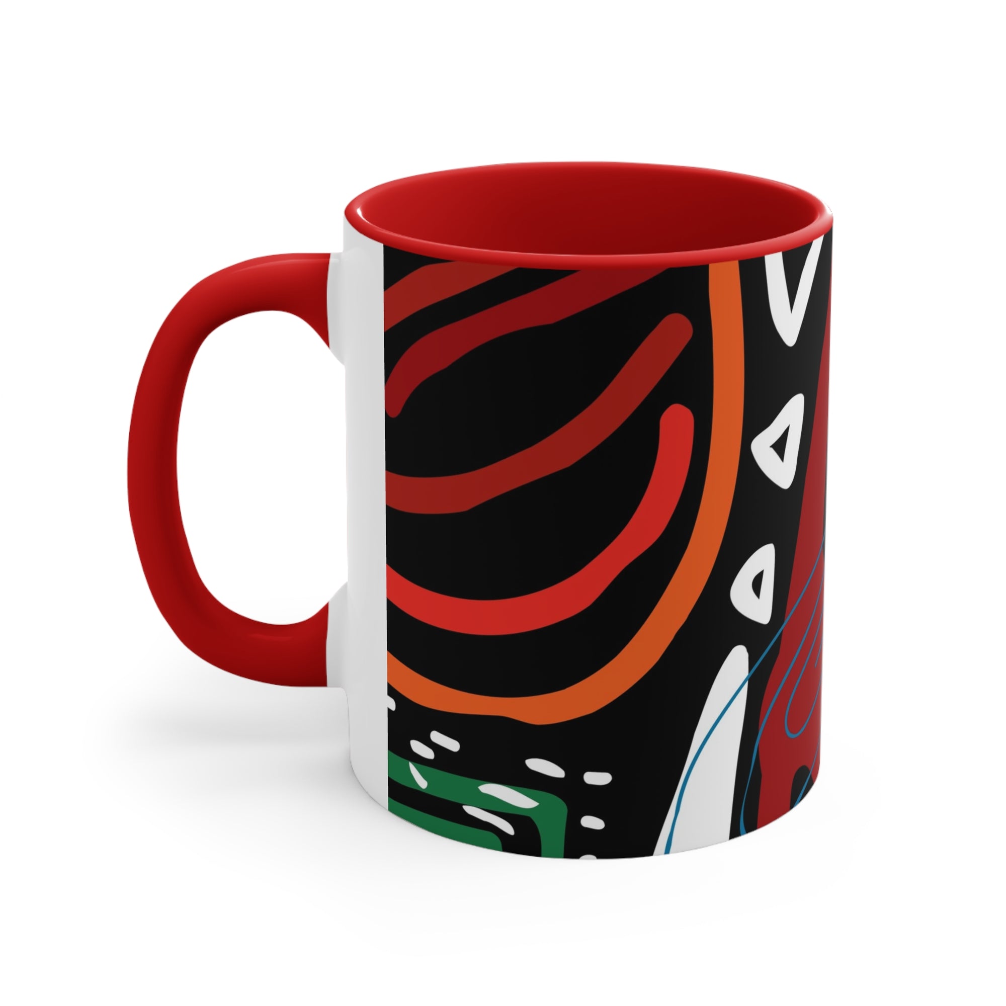 African Ethnic Graphic Art Accent Coffee Mug, 11oz