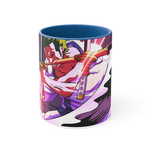 Pirate Hunter One Piece Zoro Accent Coffee Mug, 11oz