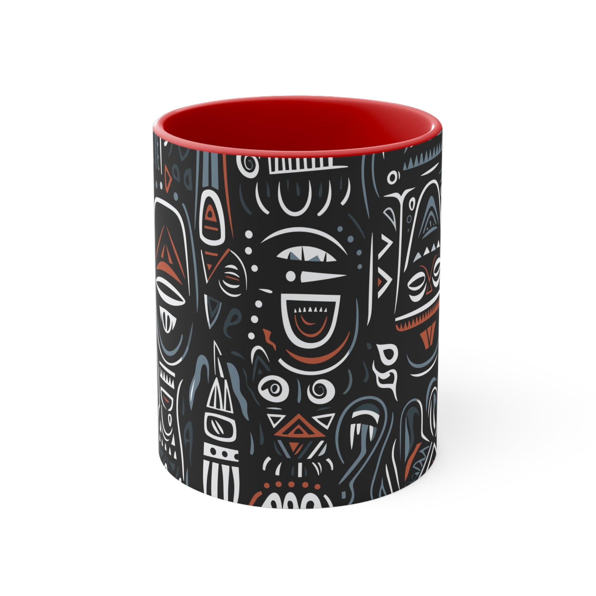 African Ivorian Ethnic Pattern Accent Coffee Mug, 11oz