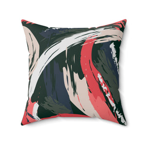 Aesthtic Brush Strokes Art Spun Polyester Square Pillow