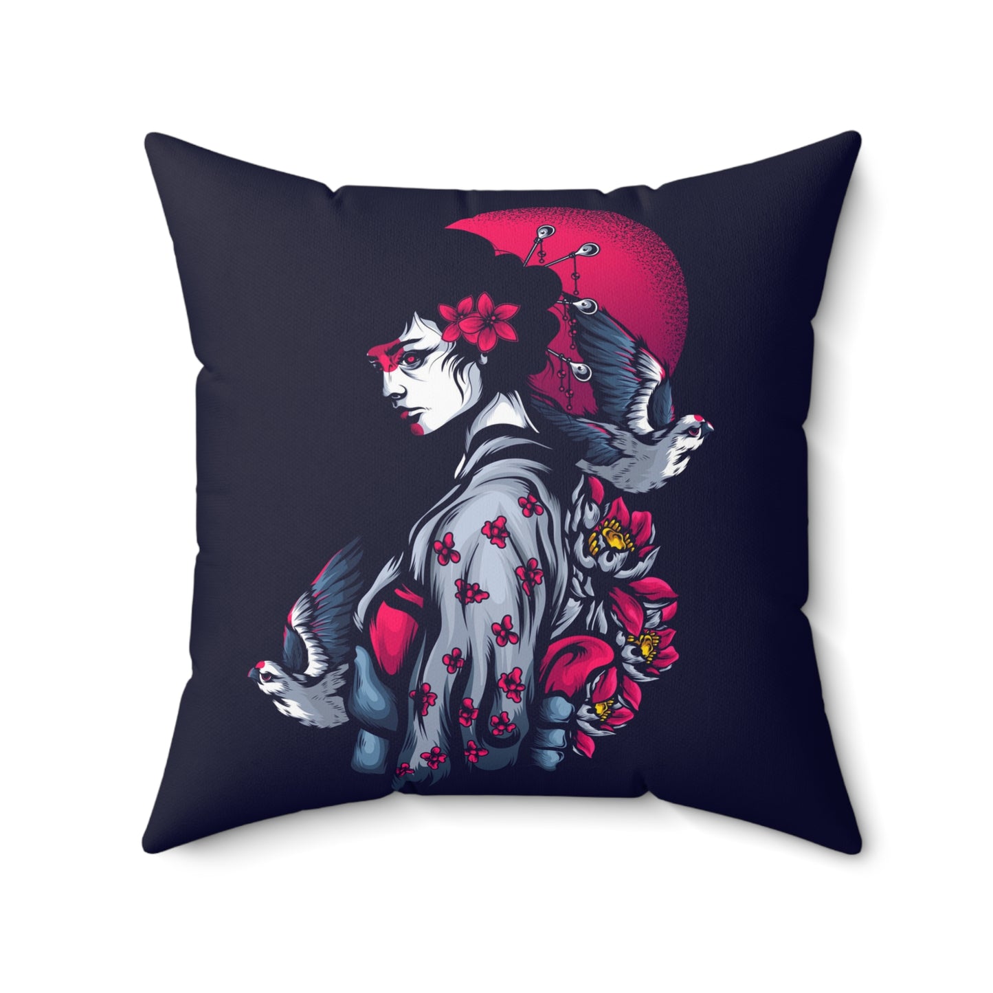 Story of A Geisha Aesthetic Spun Polyester Square Pillow
