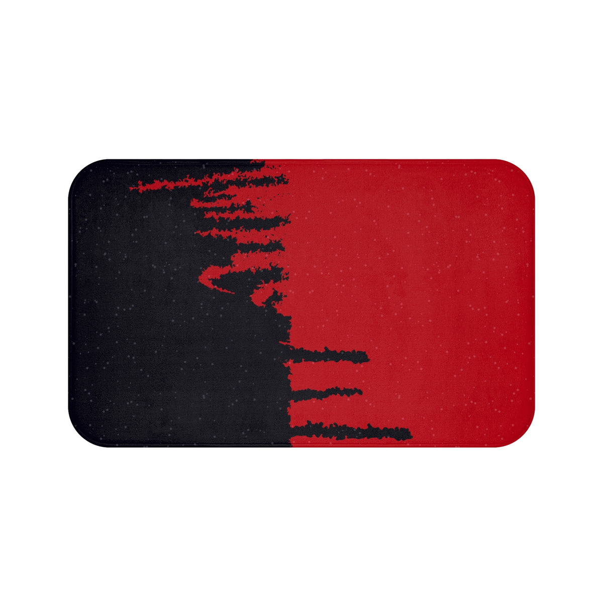 Red and Black Brush Stroke Bath Mat