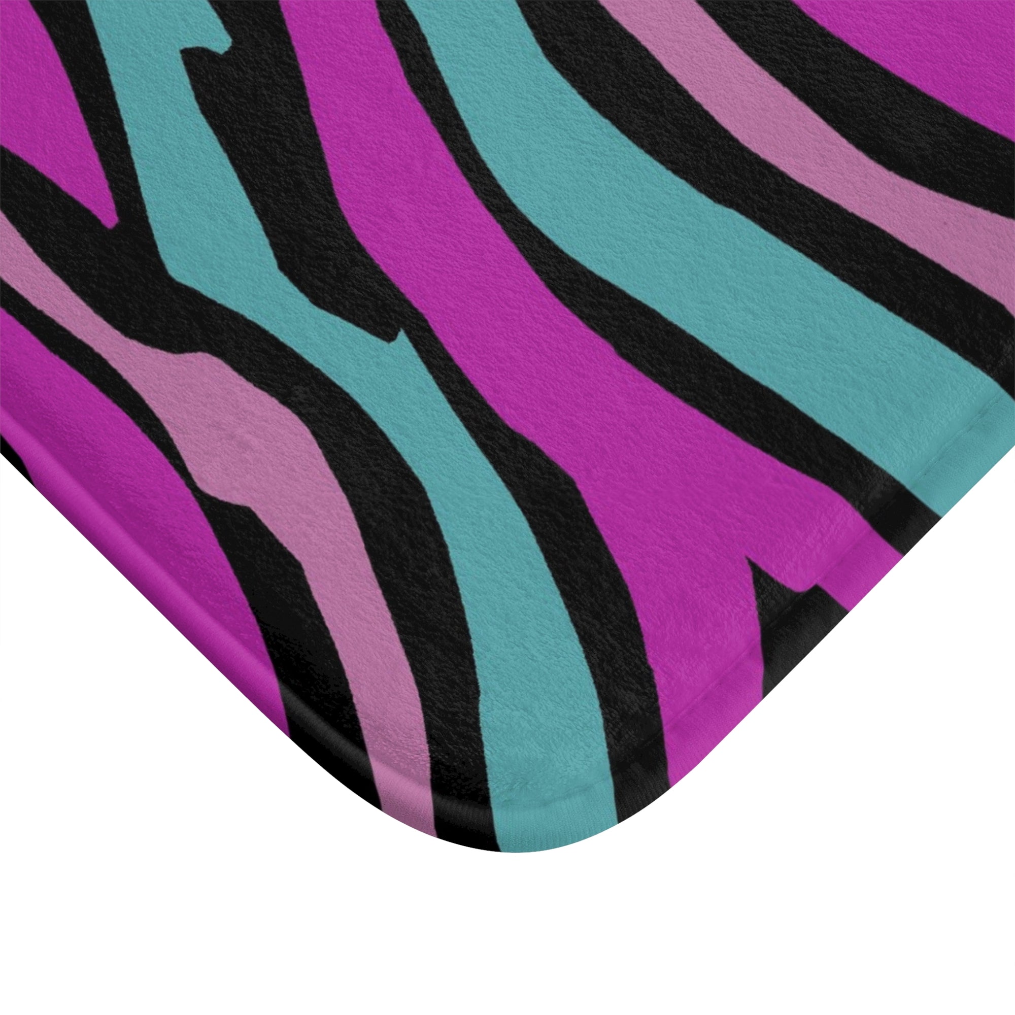 Zebra Colorfused Abstract Pattern Bath Mat