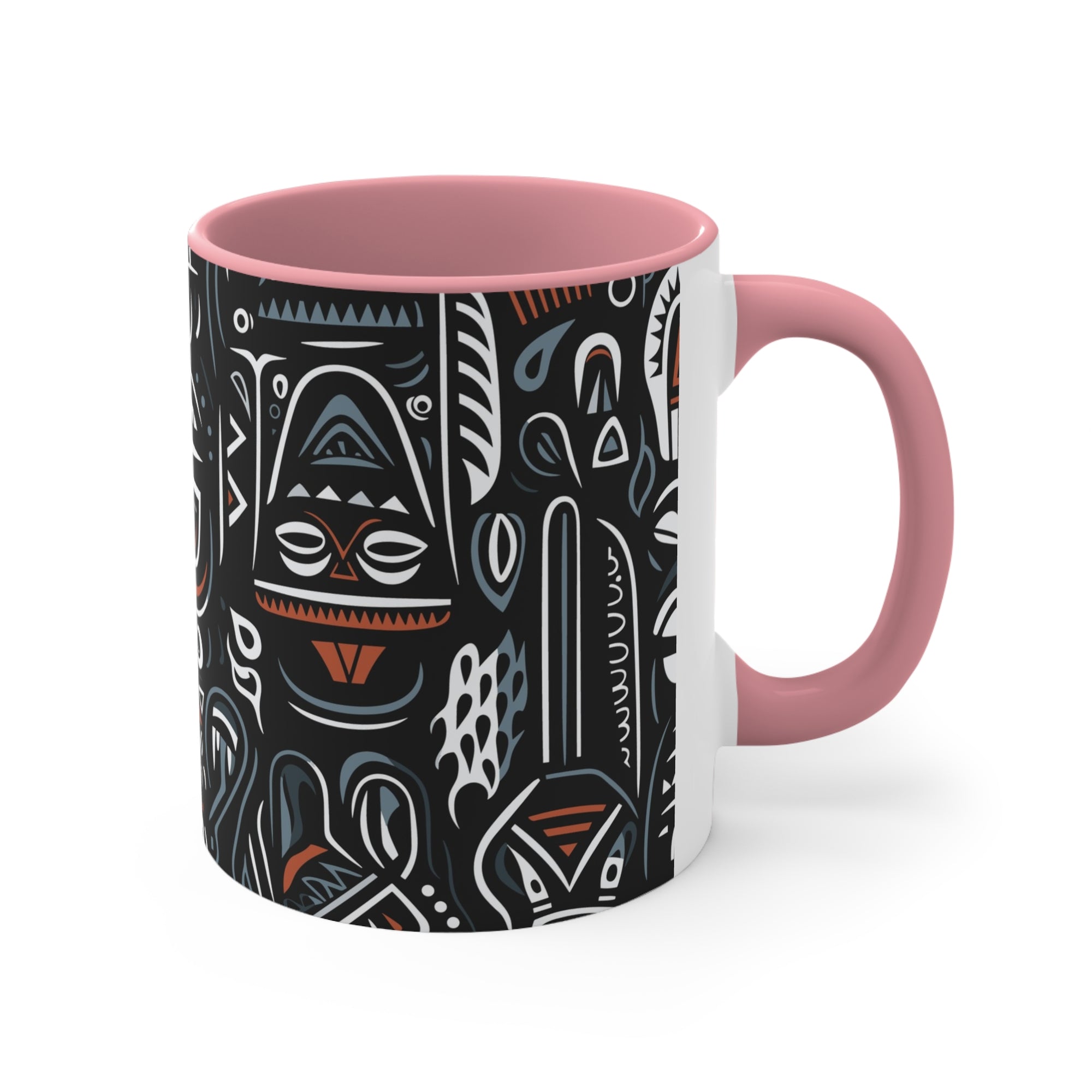 African Ivorian Ethnic Pattern Accent Coffee Mug, 11oz