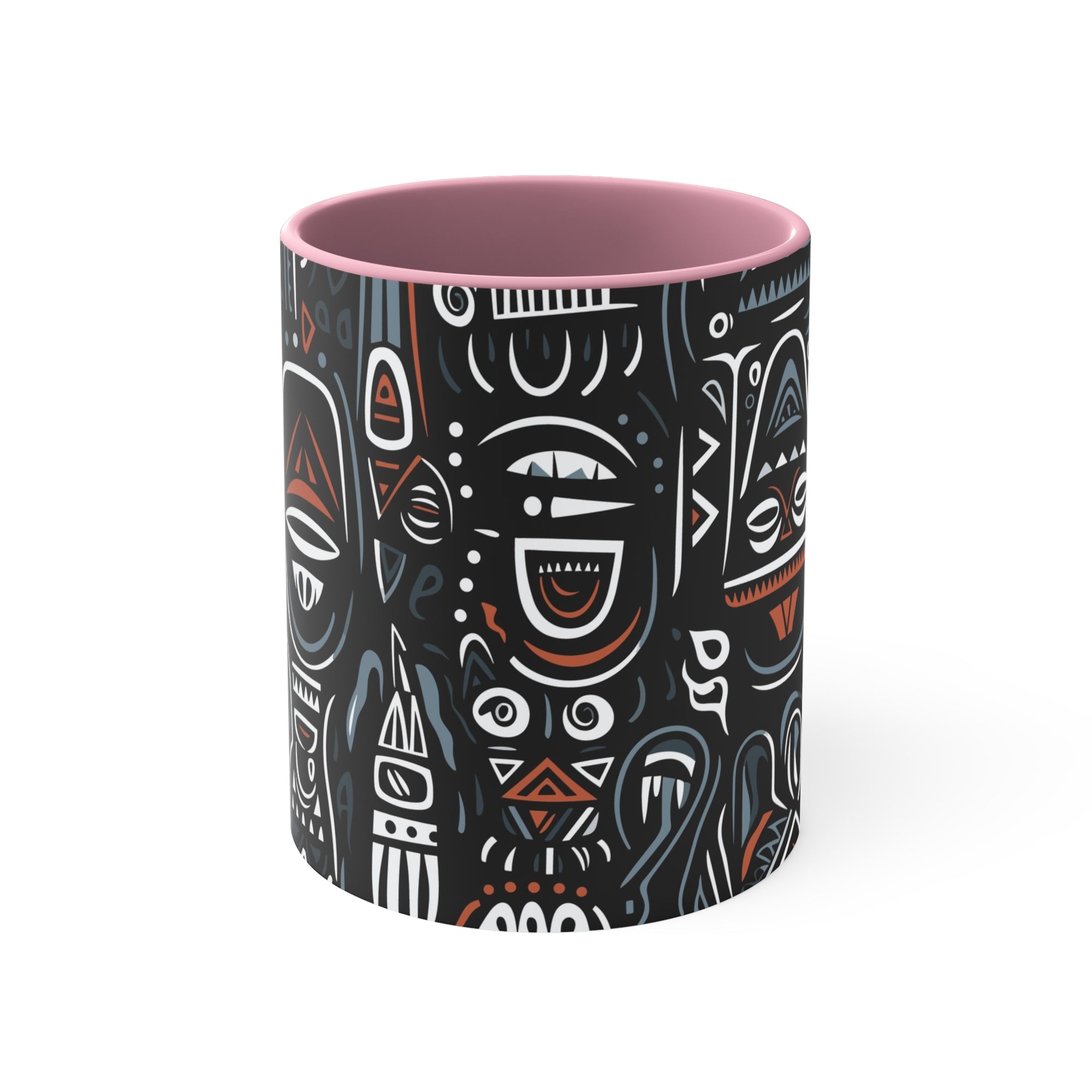 African Ivorian Ethnic Pattern Accent Coffee Mug, 11oz