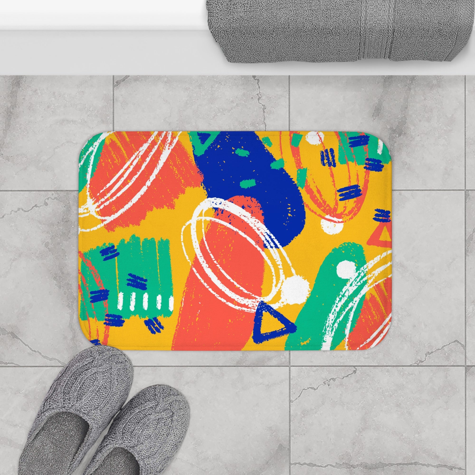 Abstractonism Color Fusin Bath Mat