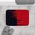 Red and Black Brush Stroke Bath Mat