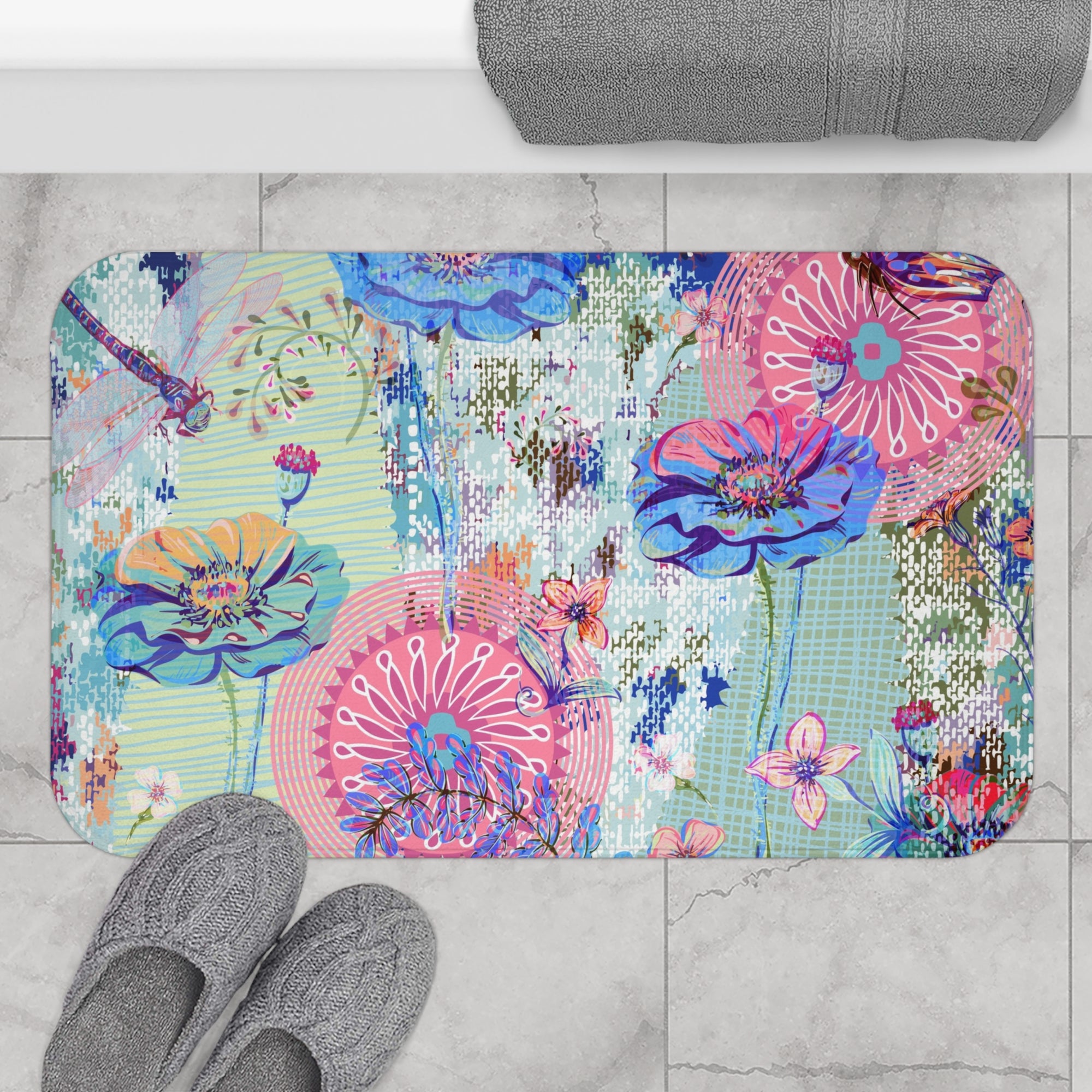 Color Of Fusion Abstract Art Bath Mat