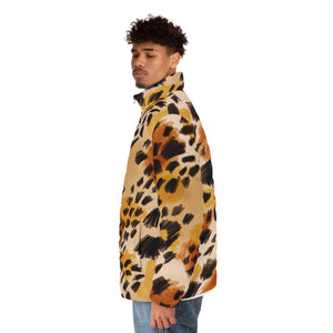 Tiger Skin Pattern Puffer Jacket