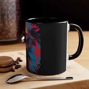 Colorinfused lion Art Accent Coffee Mug, 11oz