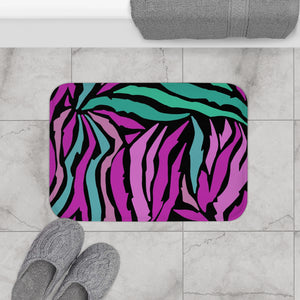 Zebra Colorfused Abstract Pattern Bath Mat