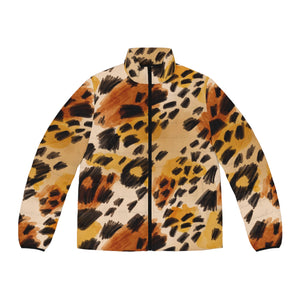 Tiger Skin Pattern Puffer Jacket