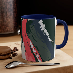 Aesthtic Brush Strokes Art Accent Coffee Mug, 11oz