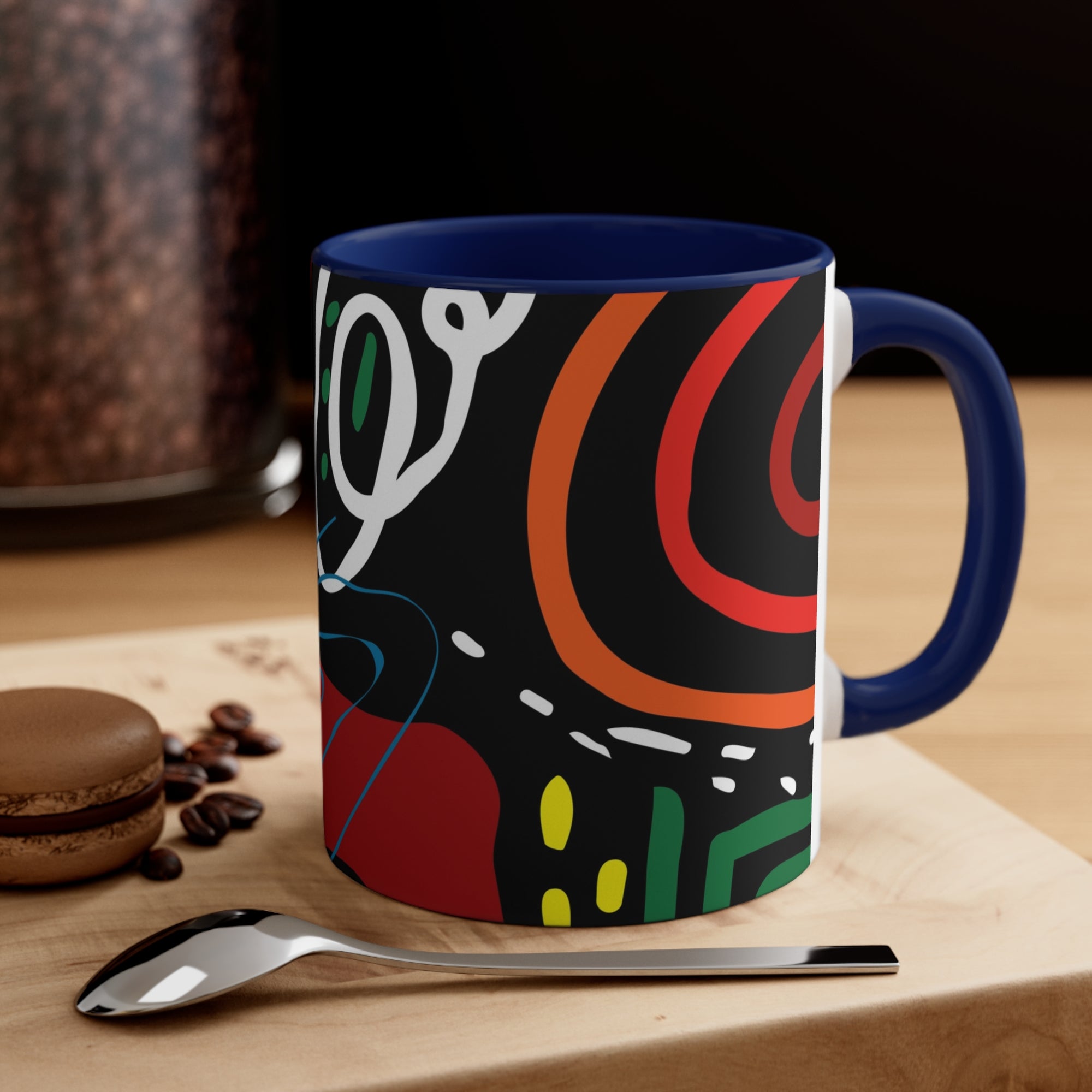 African Ethnic Graphic Art Accent Coffee Mug, 11oz