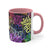 All Over Brushed Strokes Graffiti Accent Coffee Mug, 11oz