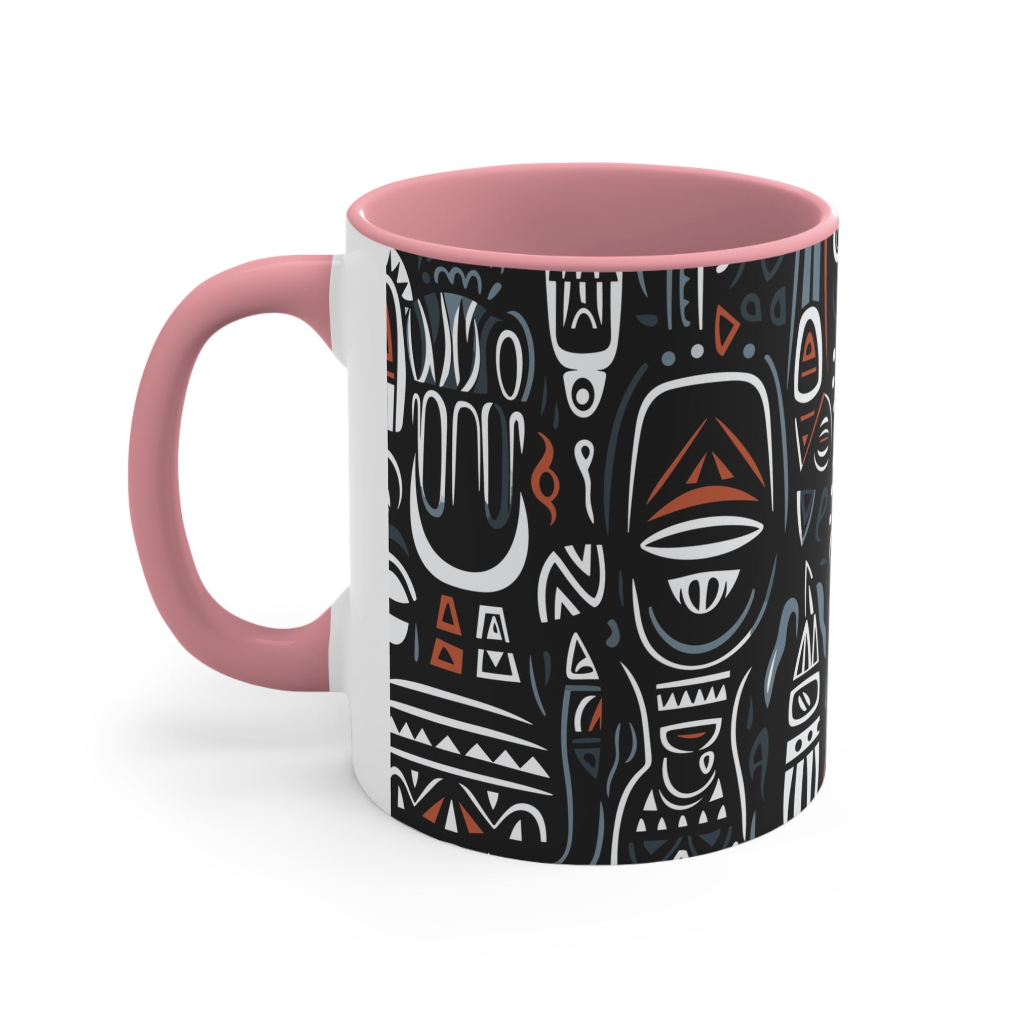 African Ivorian Ethnic Pattern Accent Coffee Mug, 11oz