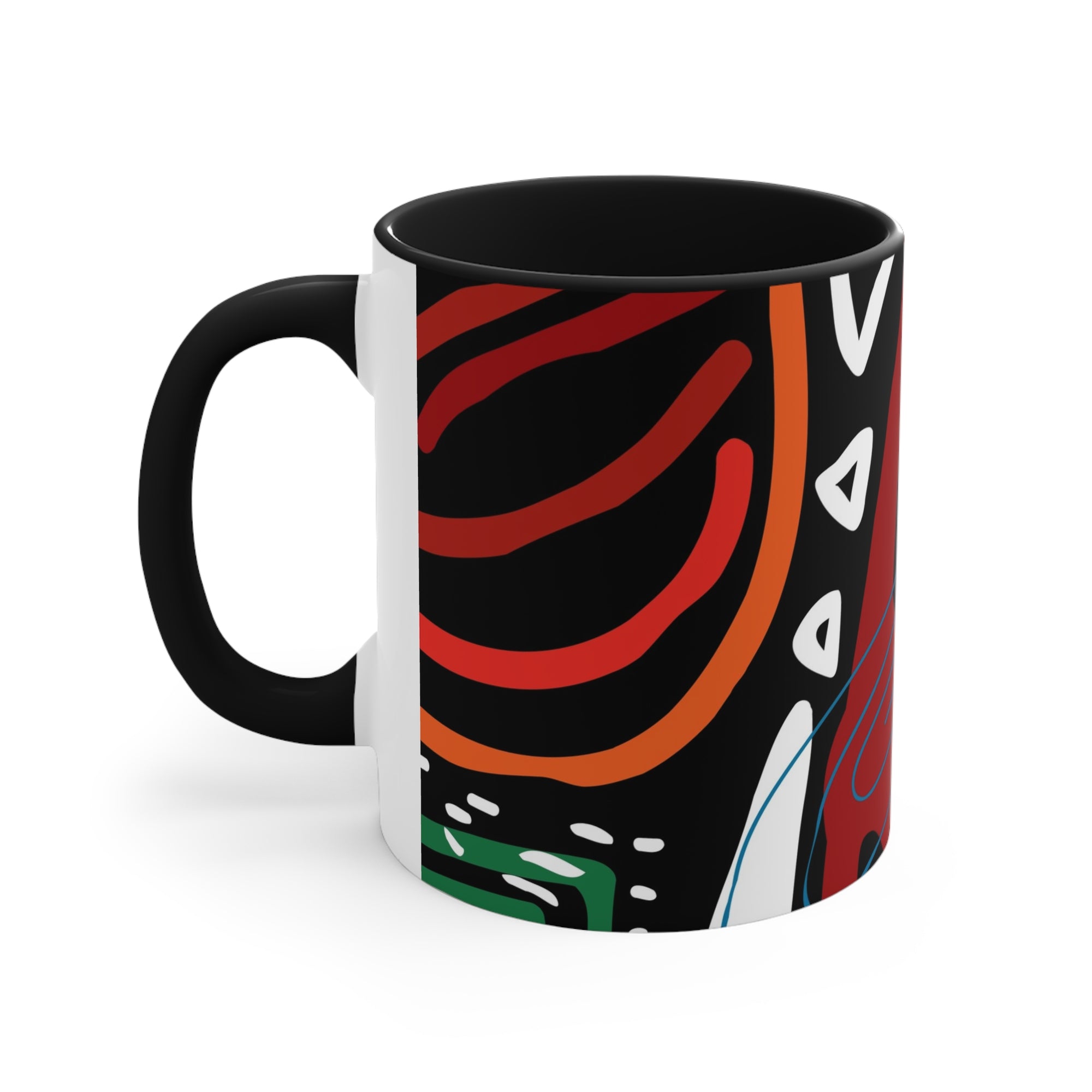 African Ethnic Graphic Art Accent Coffee Mug, 11oz