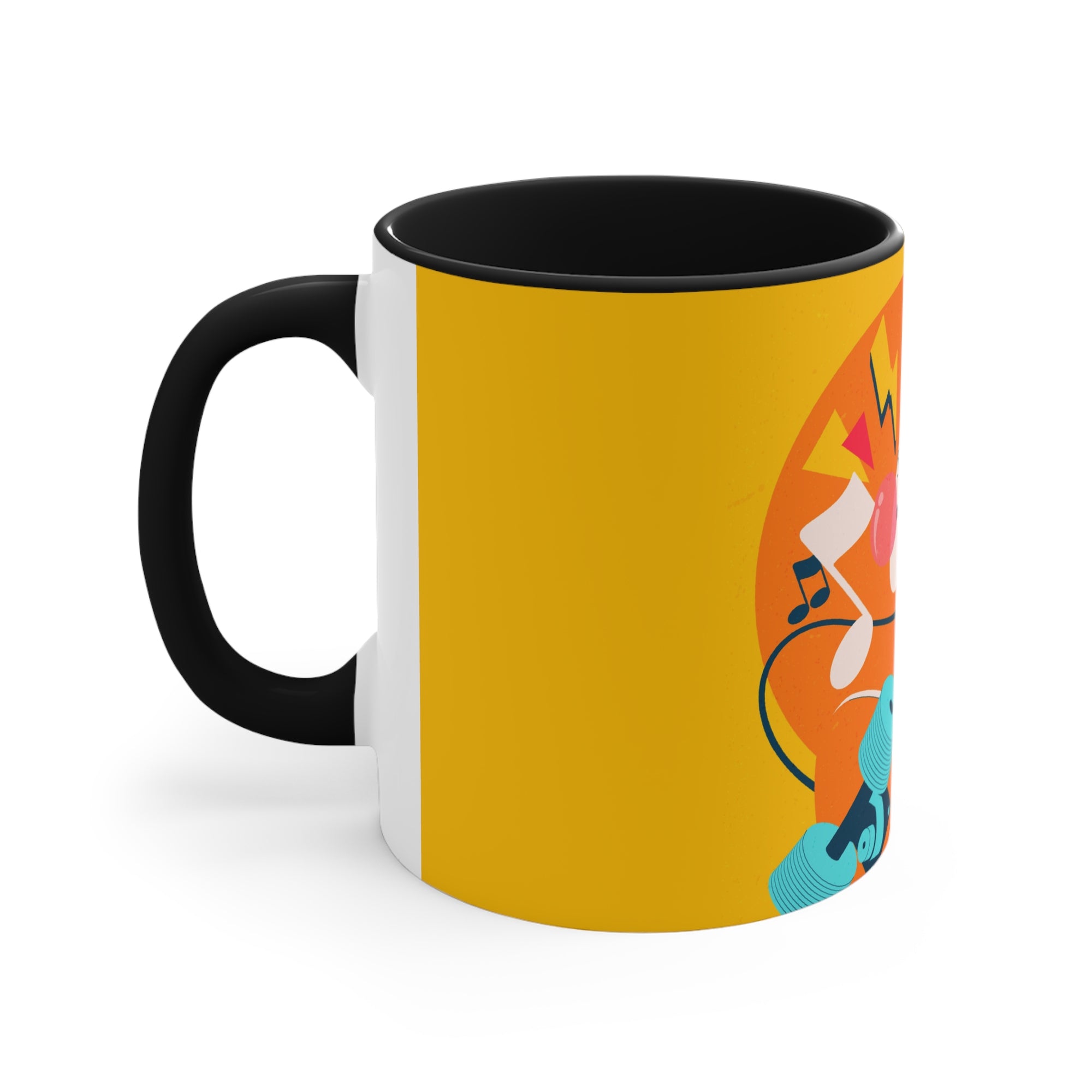 Urban Hip Girl Sketch Accent Coffee Mug, 11oz