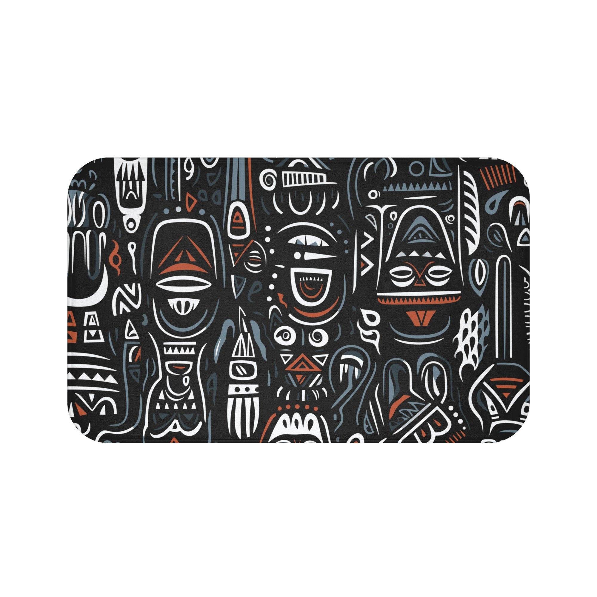 African Ivorian Ethnic Pattern Bath Mat