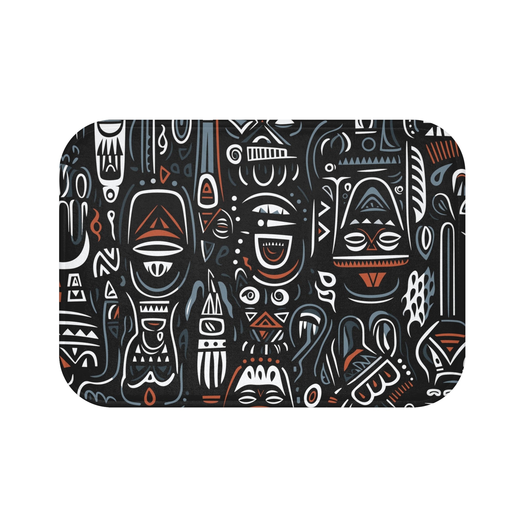 African Ivorian Ethnic Pattern Bath Mat